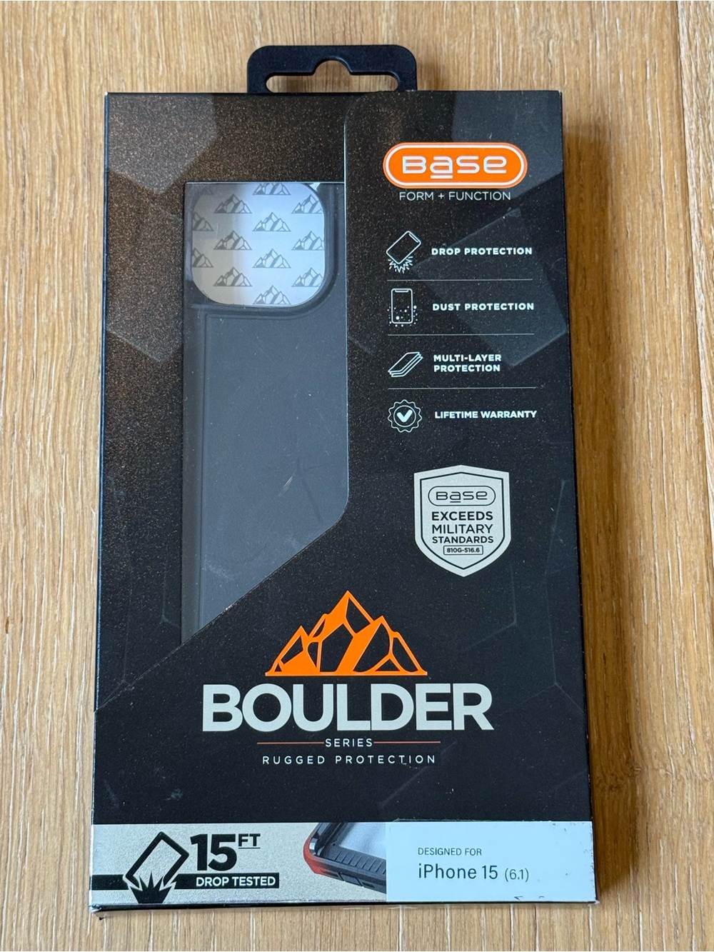 New xBase Boulder Series Rugged Protection Case for iPhone 15 6.1” Black case